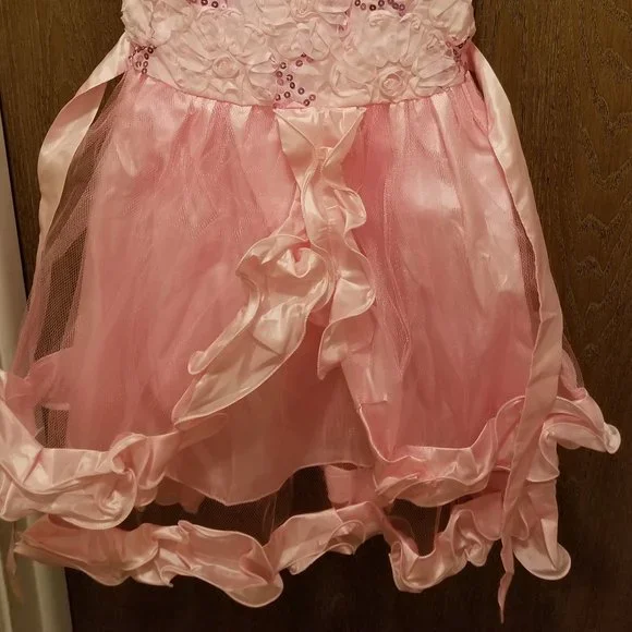 girls pink ruffle dress - Picture 2 of 4